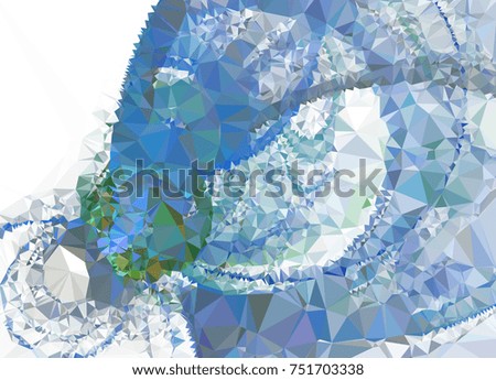 Low poly mosaic background. Template design, list, front page, brochure layout, banner, idea, cover, print, flyer, book, blank, card, sheet. Copy space. Vector clip art.