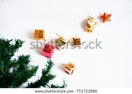 Christmas Decoration Border design isolated on white background with copy space