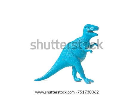 Plastic Dinosaur isolated on white background Royalty-Free Stock Photo #751730062