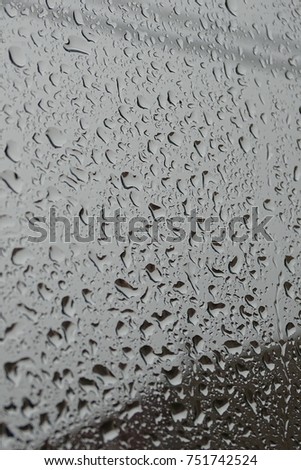 drop of water in a window in detail as a background