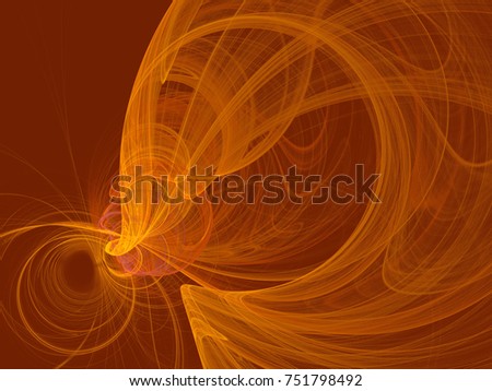 Monochrome abstract fractal illustration. Yellow toned background. Design element for book covers, presentations layouts, title and page backgrounds. Digital collage. Raster clip art.