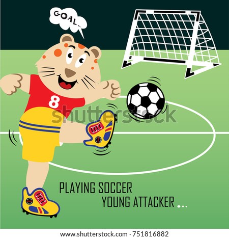 animal soccer cartoon vector