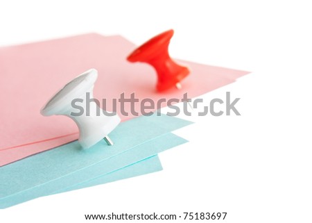 Many reminder notes  isolated on a white background