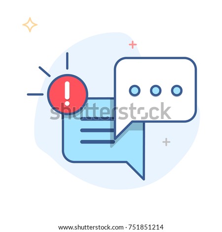 New Message, Dialog, Chat Speech Bubble Notification icon vector Royalty-Free Stock Photo #751851214