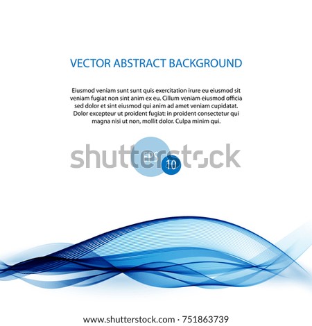 Vector abstract background with blue wave