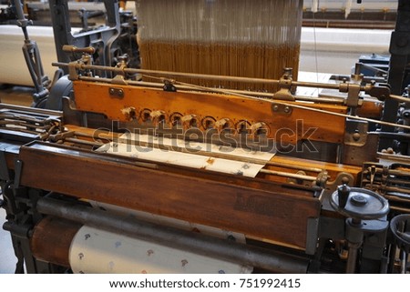 Old loom of a textile factory
