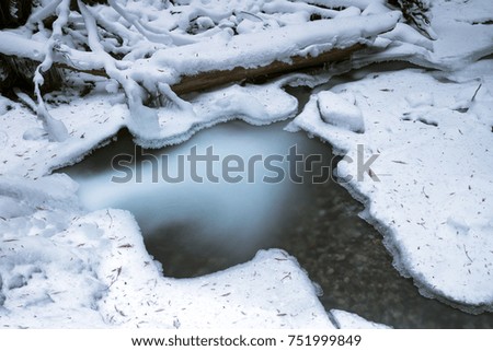 Fraser Valley Winter Snow Waterfalls Landscape Background Vancouver.