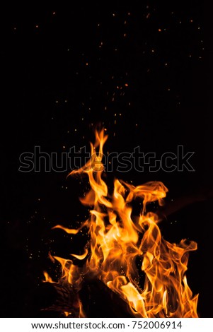 fire spark fire black background