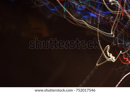 Abstract street light effects at night