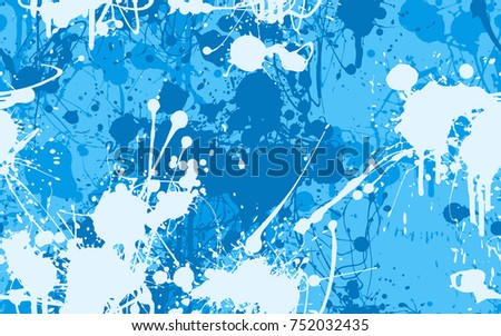 Seamless paint splatter pattern in Light Blue from the Material Design palette