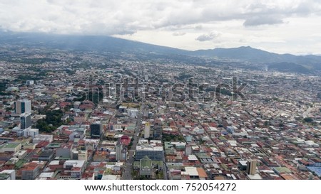 San Jose Costa Rica majestic aerial View 