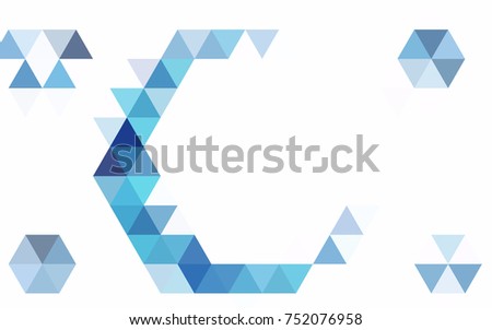 Dark BLUE vector shining triangular pattern. Creative geometric illustration in Origami style with gradient. Triangular pattern for your business design.