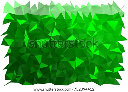 Light Green vector shining triangular background. Glitter abstract illustration with an elegant design. The template can be used as a background for cell phones.