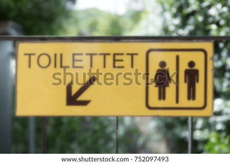 Abstract blur background image of toilet sign 