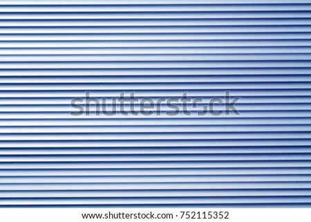 Blue color metal warehouse wall pattern. absract background and texture for design. Royalty-Free Stock Photo #752115352