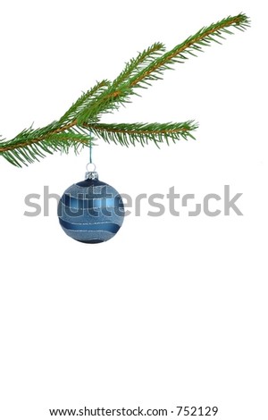 Isolated Christmas tree decoration