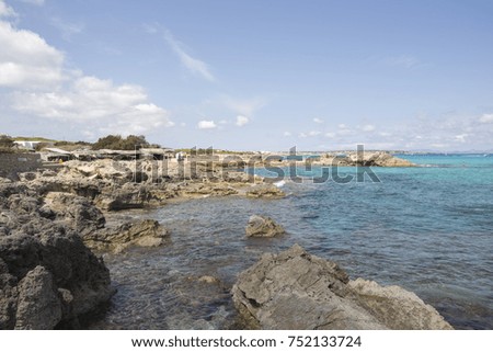 Formentera island in Balearics Spain Seascape Calo de San Agusti