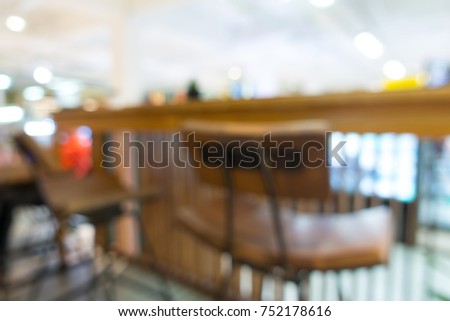 Background blurred in a cafe