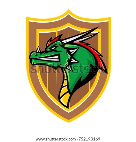 Wild Animal - Dragon - vector logo/icon illustration