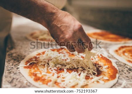 Pizza Art. The process of making pizza