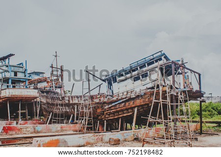 Ancient shipwreck,