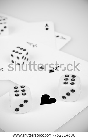 Playing Cards And Dices