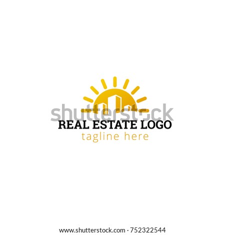 Logotype real estate for realtor, renting out, building houses, consultant, high-rise buildings, skyscrapers, sale, building materials, consultant, home. Logo vector illustration