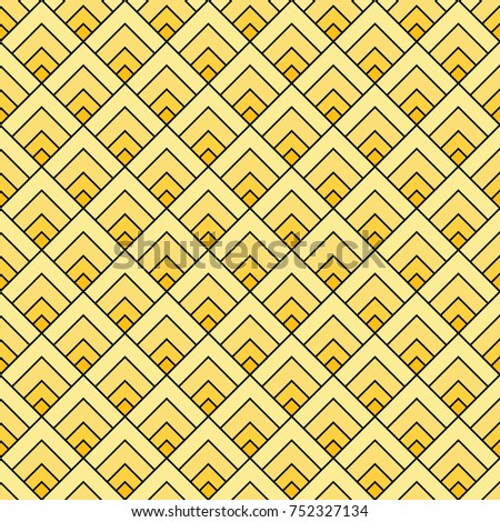 seamless golden scale vector pattern background. Thai pattern.