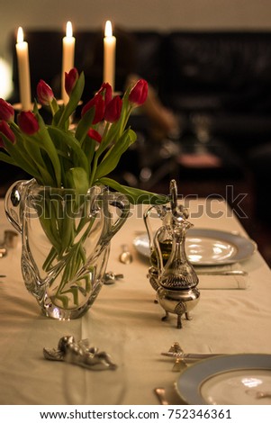 Dinner table setting