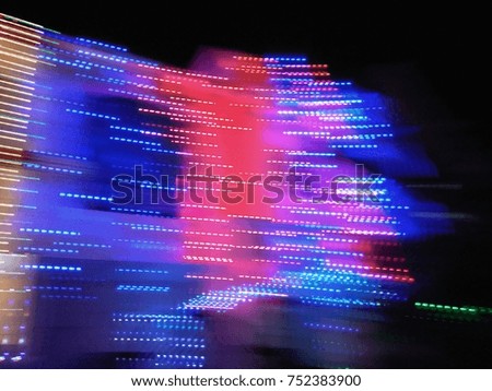 Multicolor Abstract lights in motion for Christmas and New Year celebrations. Welcome to 2018.Happy New Year. Abstract background of Green, Blue, Red, Pink, Purple, Yellow and white. 