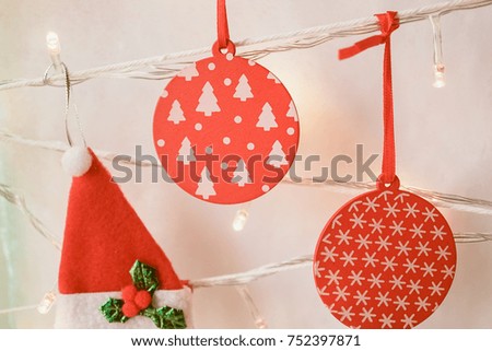 decorations and light for christmas and new year background