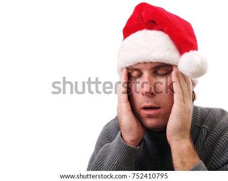 Stressed Christmas Man