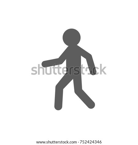 walking man icon in trendy flat style isolated on white background. Symbol for your web site design, logo, app, UI. Vector illustration, EPS
