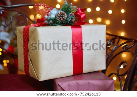 a gift box for christmas and new year
