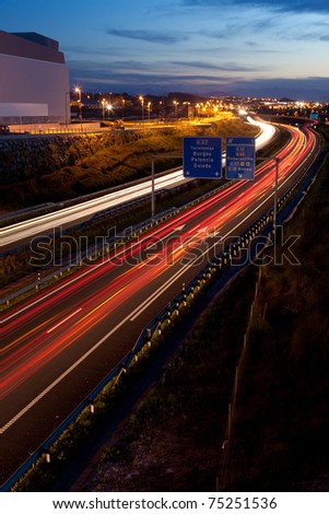Highway, Santander, Cantabria, Spain Royalty-Free Stock Photo #75251536