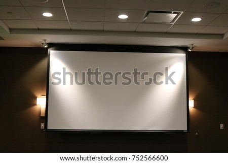 Projection Screen in Meeting Space