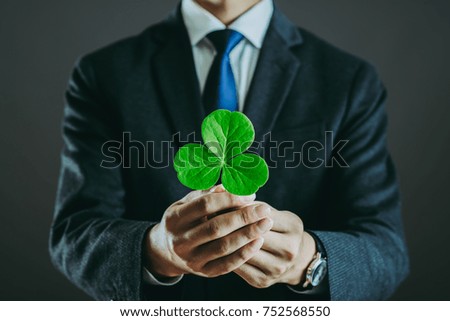 Businessmen with plants
