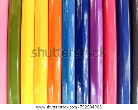 Line of bright color pencil are used as background images