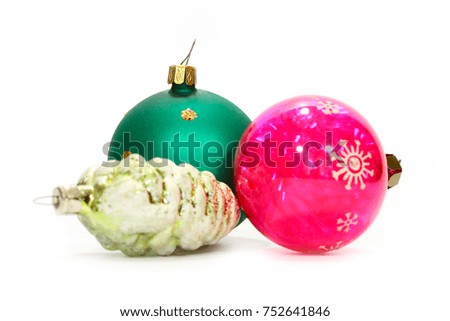 beautiful glass ornaments for the New Year tree on holiday