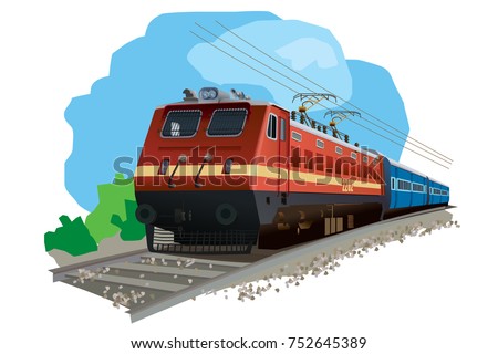 Illustration of Indian Train Royalty-Free Stock Photo #752645389