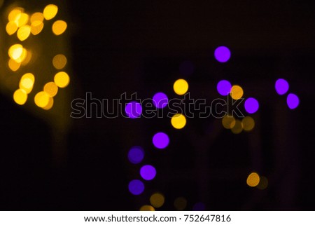 Colorful Blurry Light Effect at Night