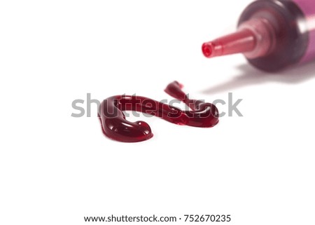 lip and cheek tint pink color,isolated with white background