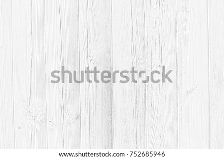 White texture background of old pine wood. Distressed grayscale wooden background. Table top view. White washed wood texture. Royalty-Free Stock Photo #752685946
