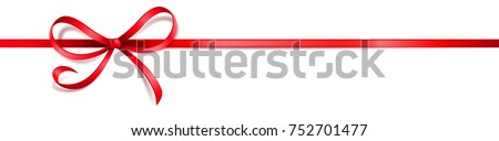 red satin ribbon on white background Royalty-Free Stock Photo #752701477