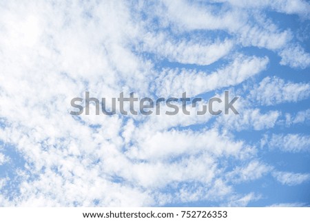 Bright blue sky and clouds