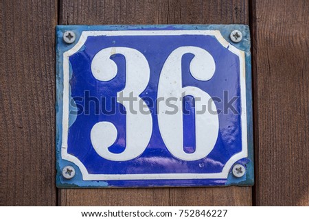 House number antique