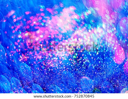 Background of multicolored halos radiating brilliance