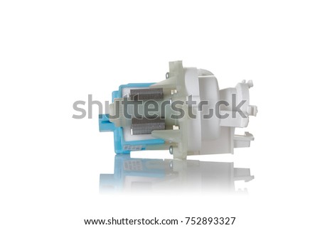 washing machine spare parts on a white background