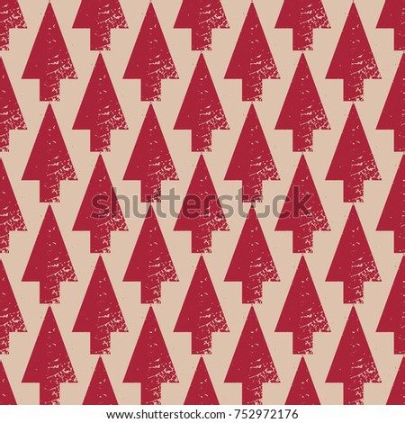abstract art vector background. Christmas tree seamless pattern in modern geometry style. illustration for wrapping paper of fabric. concept winter background.