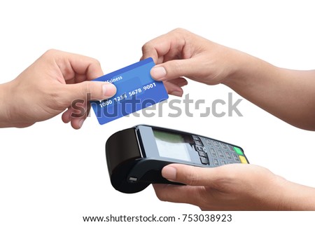 credit card on white background Royalty-Free Stock Photo #753038923